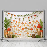 Aperturee - Aperturee Mushroom Fairy Tale World Cute Cake Smash Backdrop